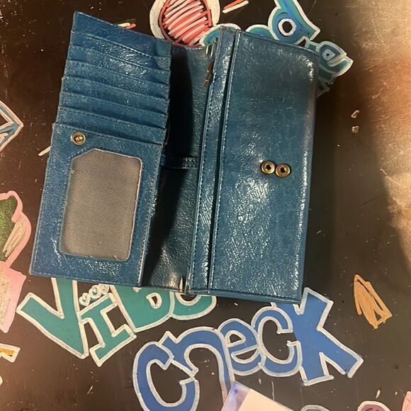 Matt & Nat Ocean Blue Continental Vegan Leather Wallet - Picture 2 of 4